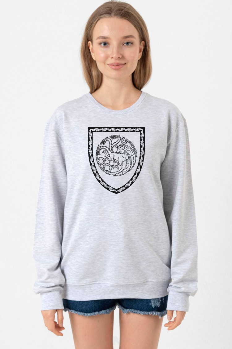 House Of The Dragon Targaryen Amblem Grimelanj Kadın 2ip Sweatshirt