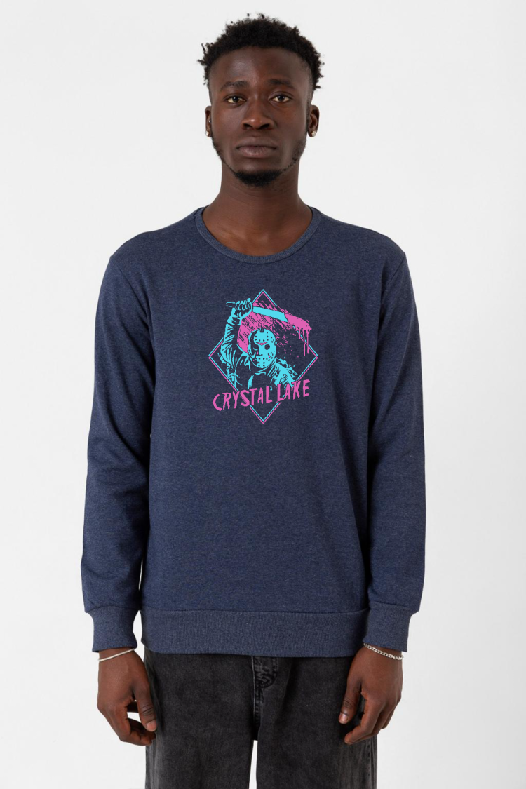 Friday The 13th Crystal Lake indigo Erkek 2ip Sweatshirt