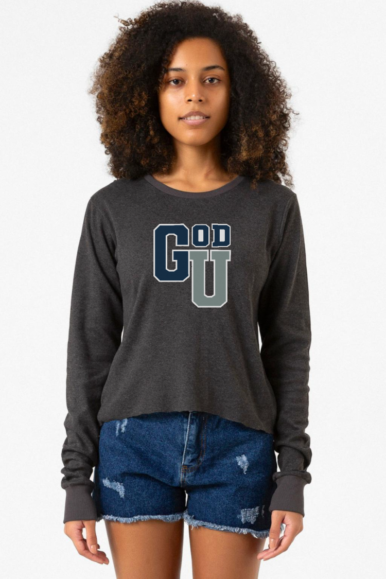 Gen V Godolkin University Abbreviation Füme Ekstra Uzunkol Sweatshirt