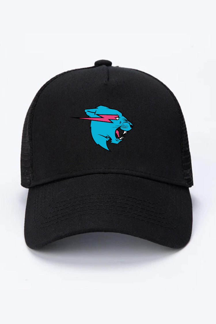 Mr Beast Logo Siyah Fileli Şapka