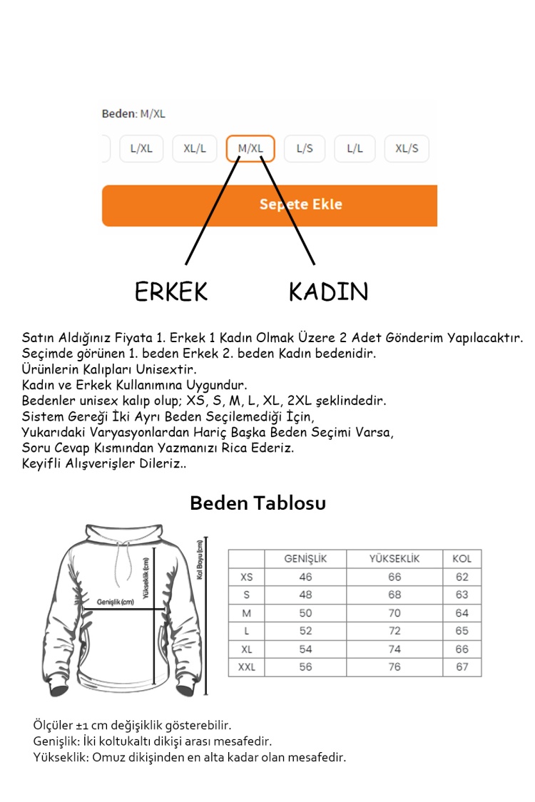 Tshirthane Connected To Her Sevgili Kombinleri Kapüşonlu Çift Kombini