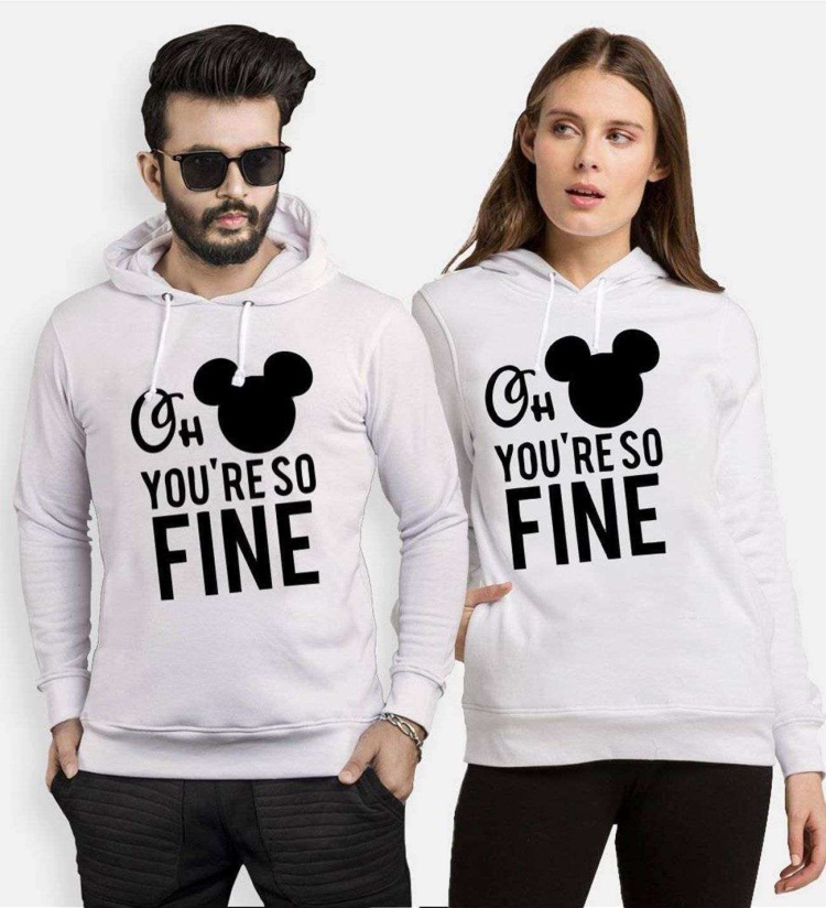 Tshirthane Oh Youre So Fine Sevgili Kombinleri Kapüşonlu Çift Kombini