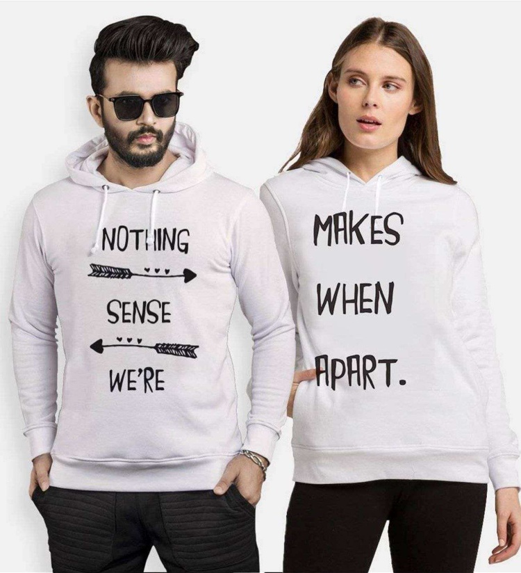 Tshirthane Nothing Makes Sense Sevgili Kombinleri Kapüşonlu Çift Kombini