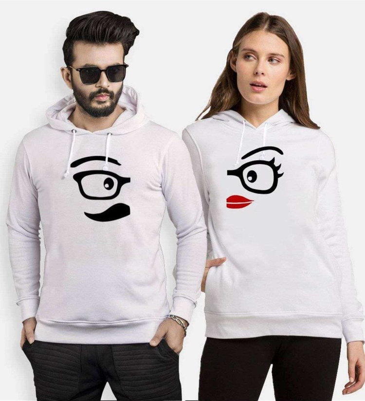 Tshirthane Glasses Gözlük Sevgili Kombinleri Kapüşonlu Çift Kombini