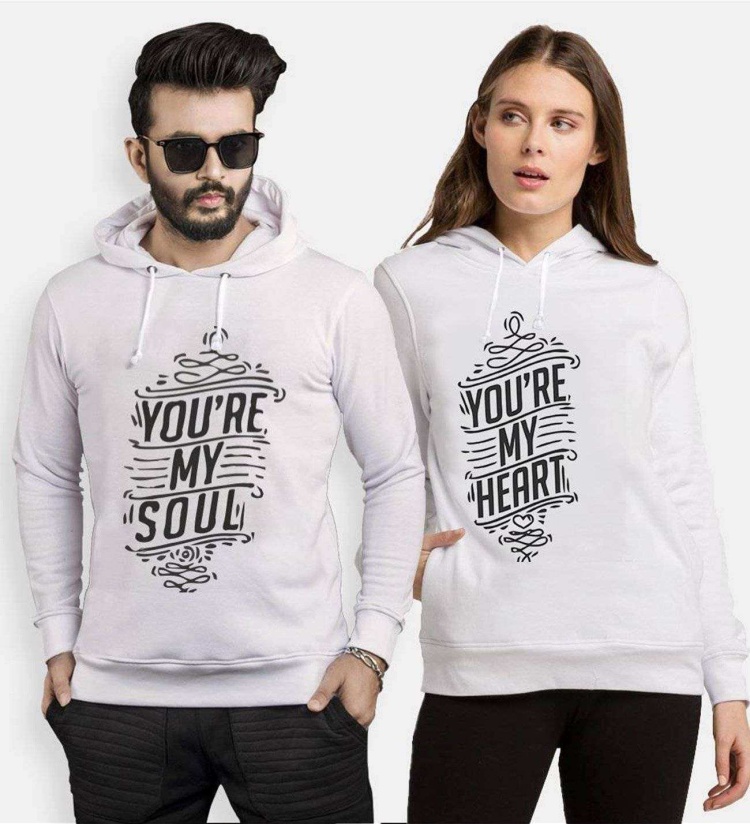 Tshirthane Youre My Soul My Heart Sevgili Kombinleri Kapüşonlu Çift Kombini