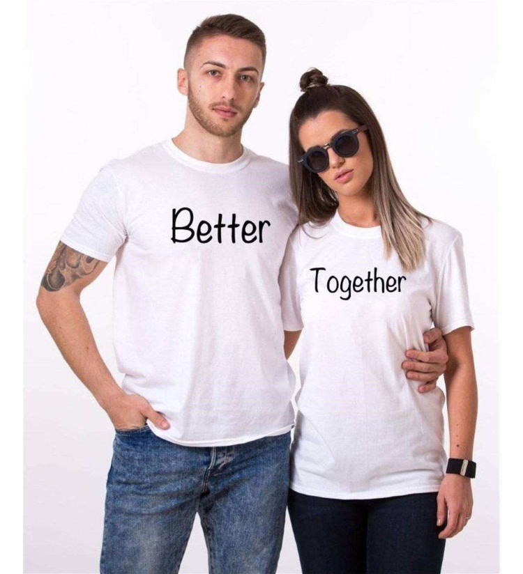 Tshirthane Better Together  Sevgili Kombinleri Tshirt Çift Kombini