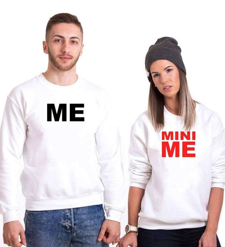 Tshirthane Me Mini Me Sevgili Kombinleri Sweatshirt Çift Kombini