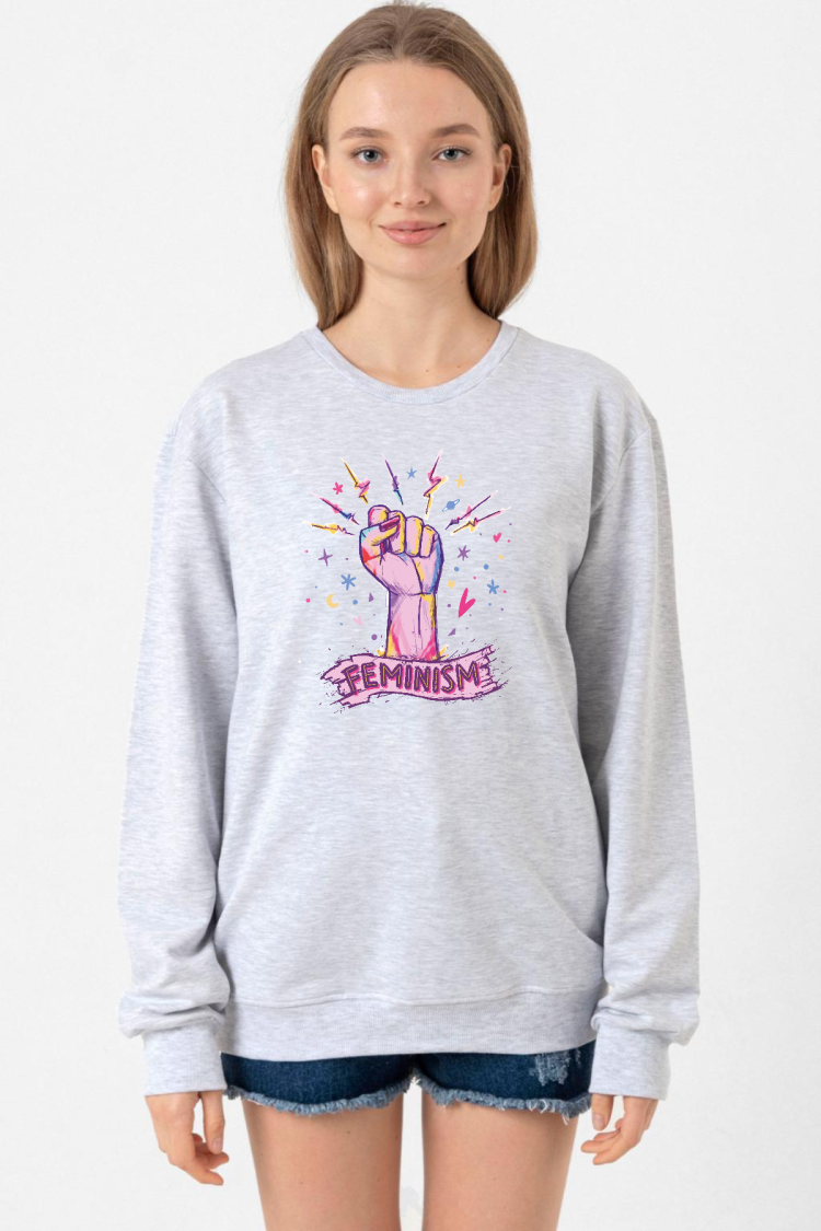 Colorful Feminism Hand Grimelanj Kadın 2ip Sweatshirt