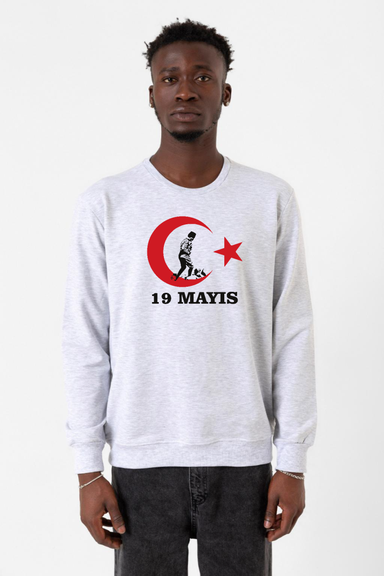 19 Mayıs Ata Karmelanj Erkek 2ip Sweatshirt