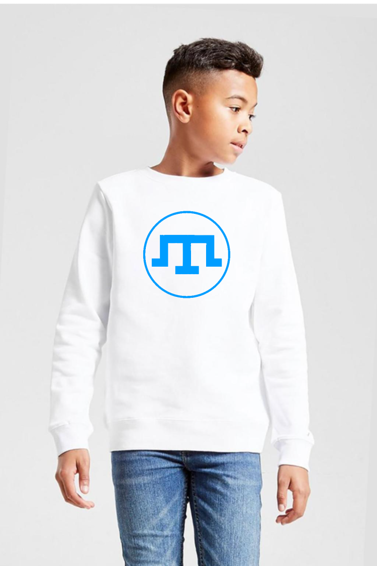 Kırım Tatar Tamga Beyaz Çocuk 2ip Sweatshirt