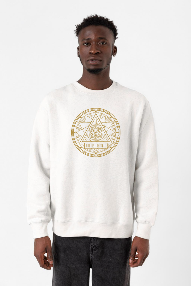 3 Body Problem Magnus Institute Beyaz Erkek 2ip Sweatshirt