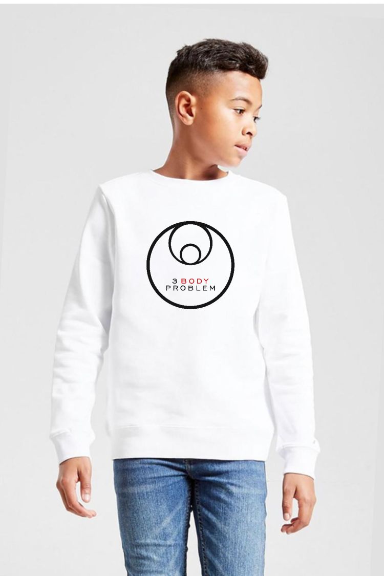 3 Body Problem Logo Beyaz Çocuk 2ip Sweatshirt