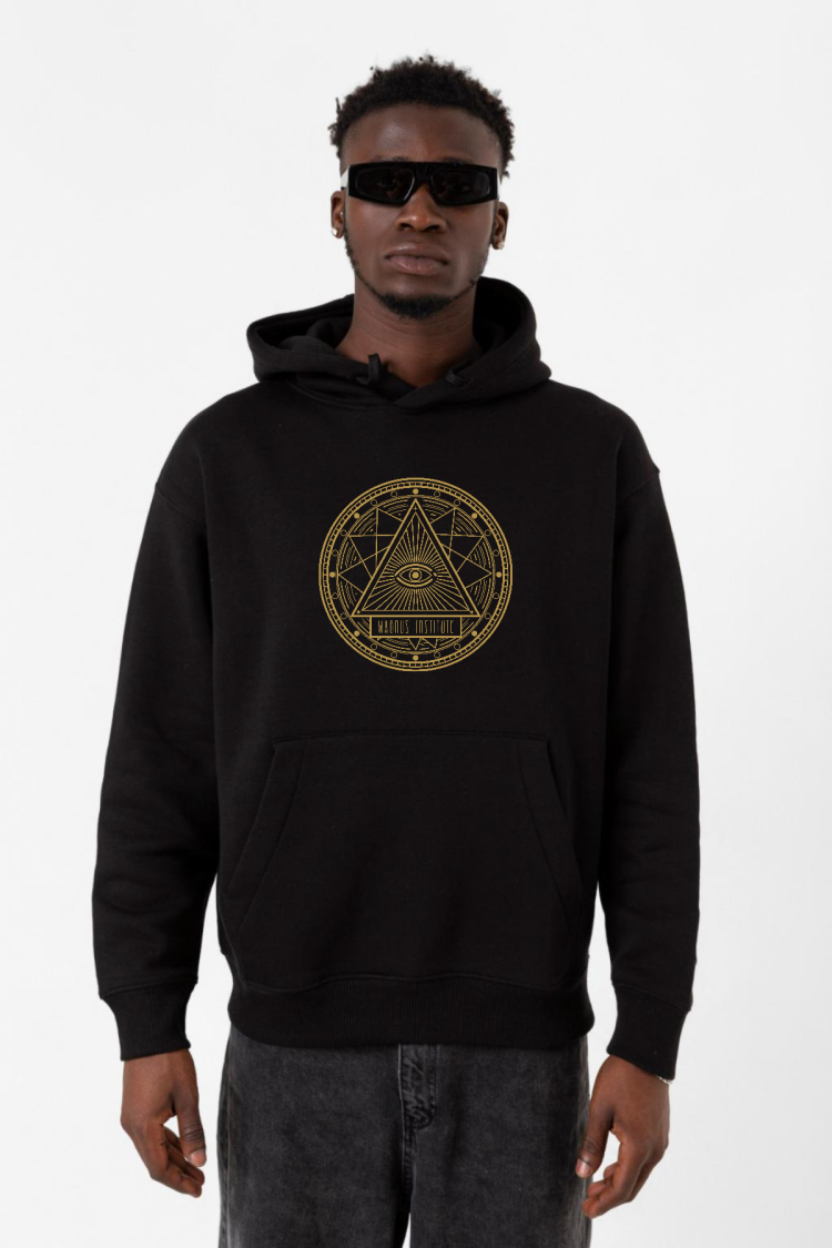 3 Body Problem Magnus Institute Siyah Erkek 3ip Kapşonlu Sweatshirt