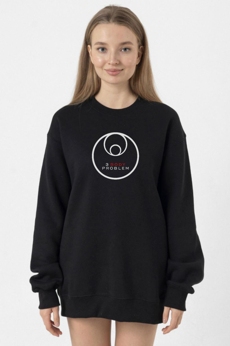 3 Body Problem Logo Siyah Kadın 2ip Sweatshirt