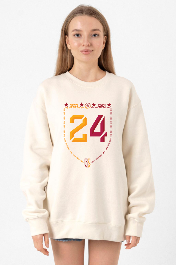 24 Şampiyonluk Ekru Kadın 2ip Sweatshirt