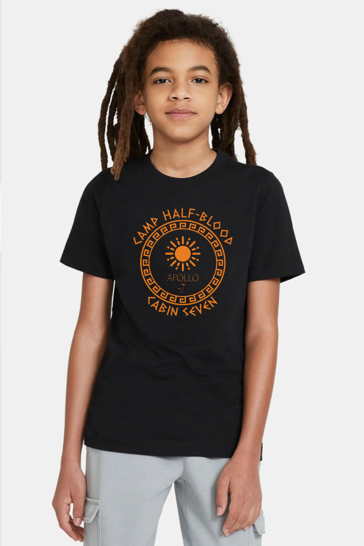 Camp Half Blood Apollo Siyah Çocuk Tshirt