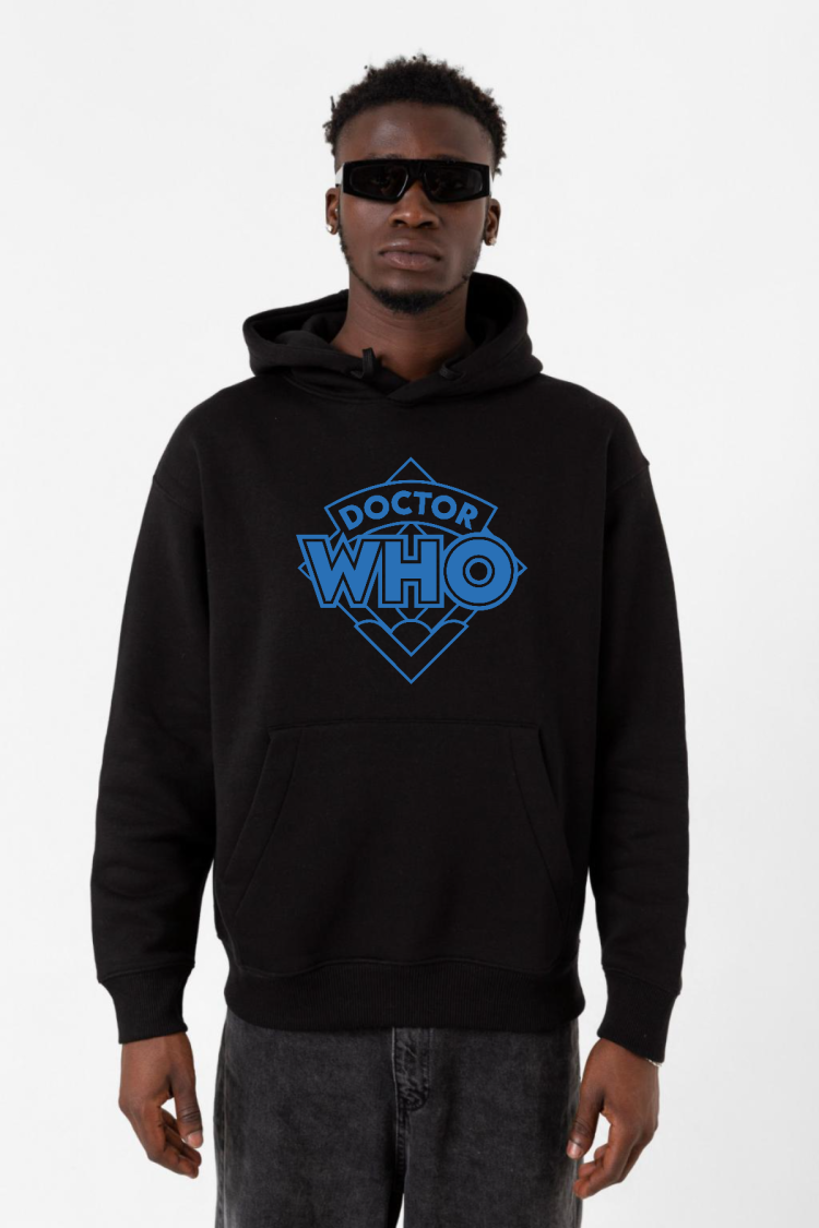 Doctor Who New Siyah Erkek 3ip Kapşonlu Sweatshirt