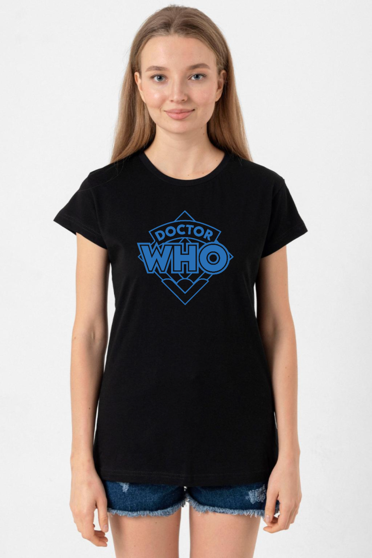 Doctor Who New Siyah Kadın Tshirt