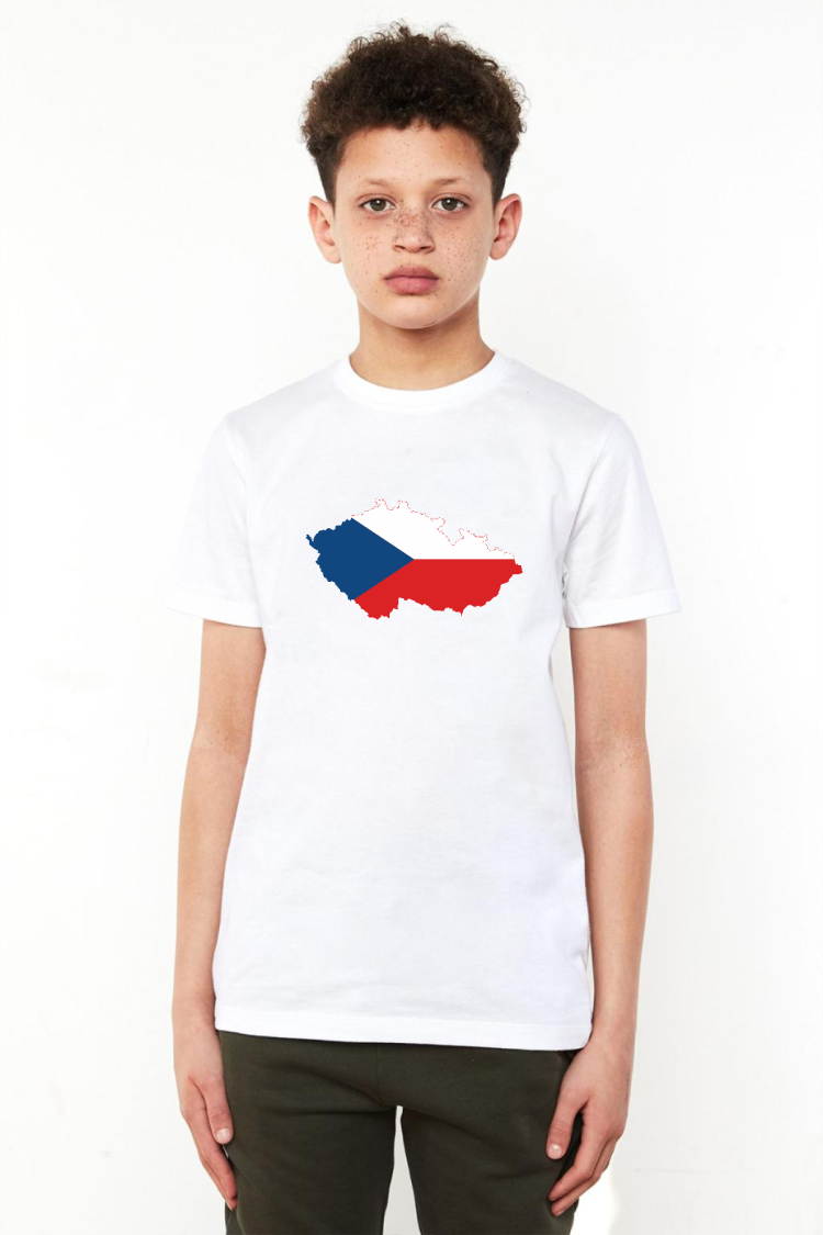 Euro 24 Czech Beyaz Çocuk Bisikletyaka Tshirt