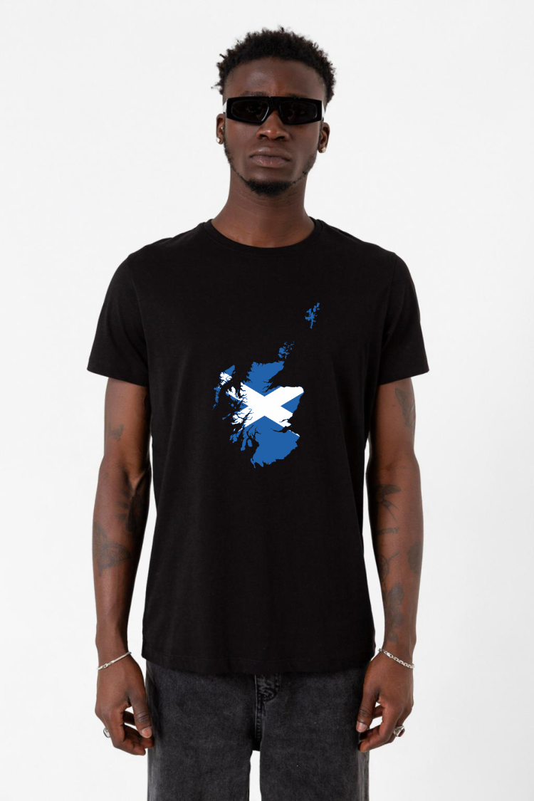 Euro 24 Scotland Siyah Erkek Tshirt