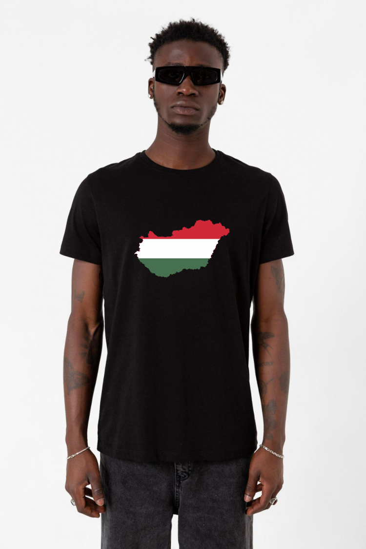 Euro 24 Hungary Siyah Erkek Tshirt