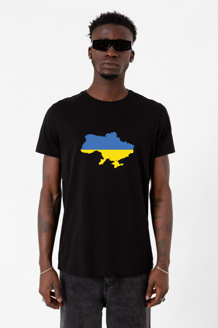 Euro 24 Ukraine Siyah Erkek Tshirt