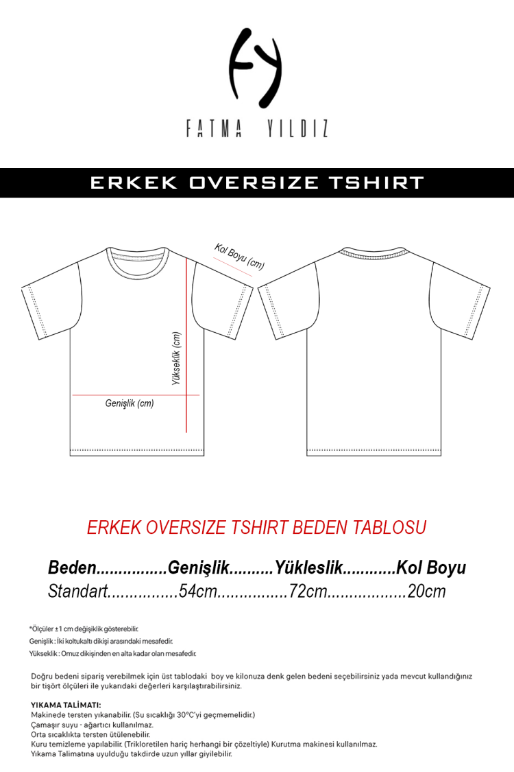 Türk Devletleri Teşkilat Beyaz Erkek Oversize Tshirt