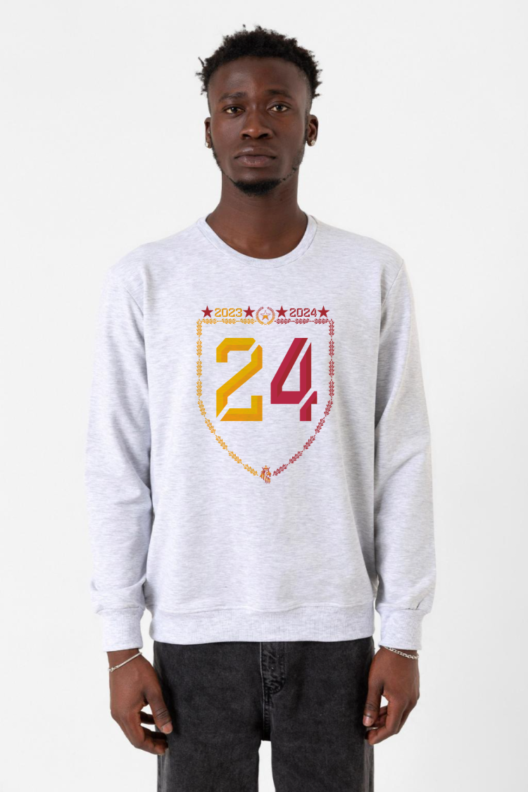 24 Şampiyonluk Karmelanj Erkek 2ip Sweatshirt