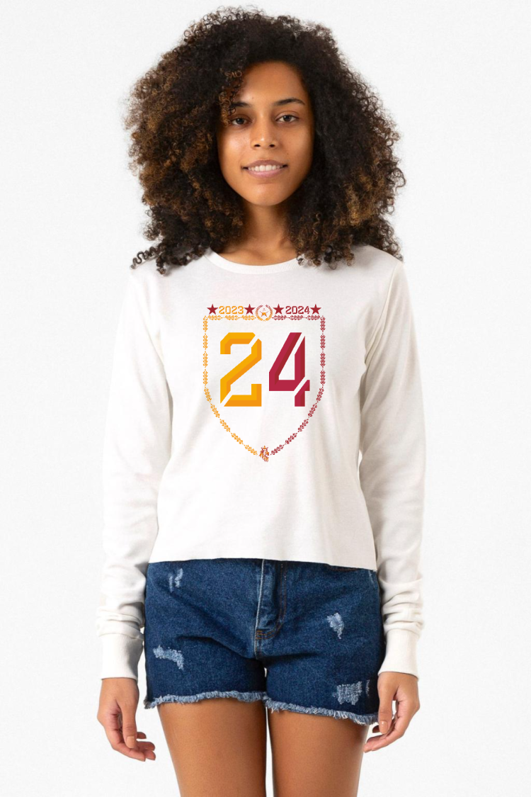 24 Şampiyonluk Ekru Ekstra Uzunkol Sweatshirt