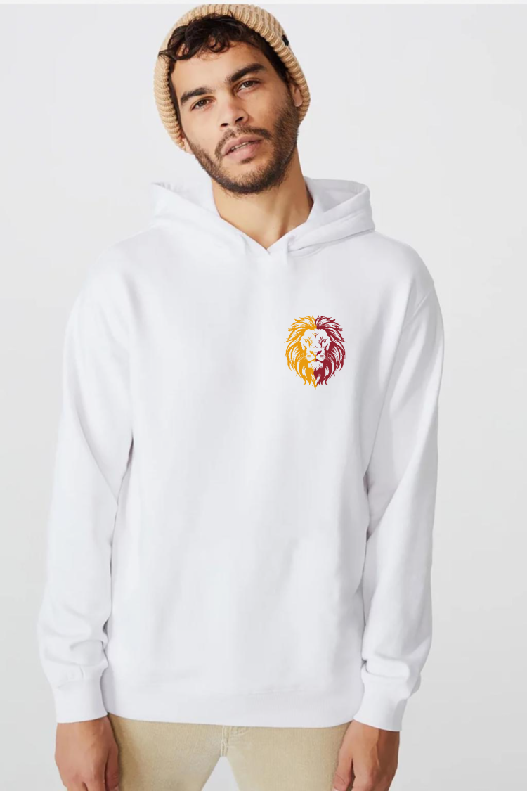 Sarı Kırmızı Leon Beyaz Erkek 3ip Kapşonlu  Sweatshirt