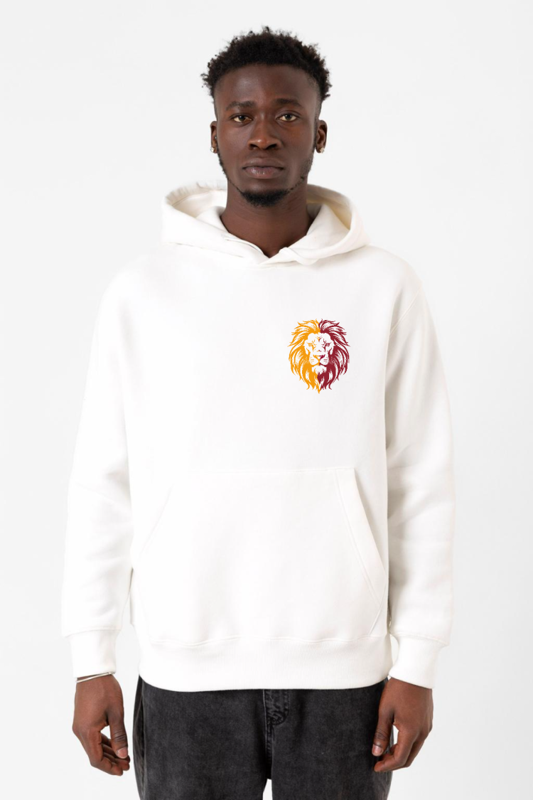 Sarı Kırmızı Leon Beyaz Erkek 3ip Kapşonlu Sweatshirt