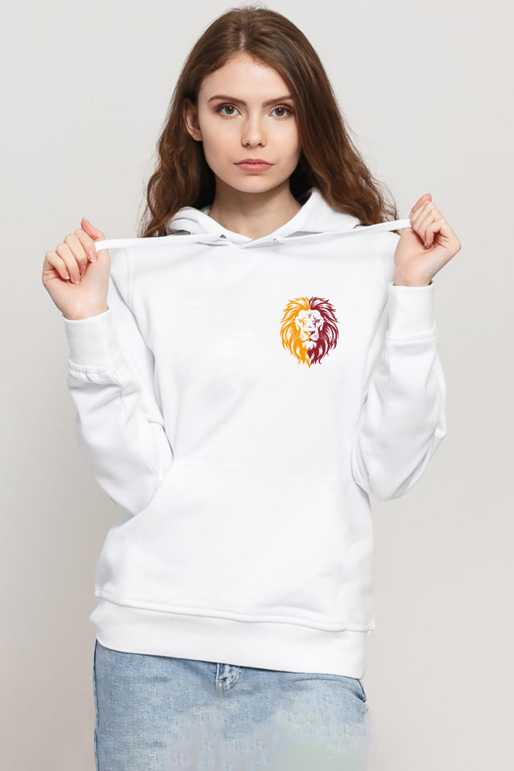 Sarı Kırmızı Leon Beyaz Kadın 3ip Kapşonlu Sweatshirt