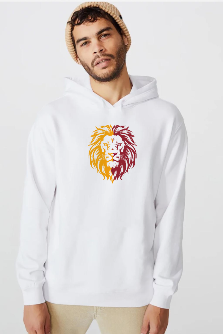 Sarı Kırmızı Leon Beyaz Erkek 3ip Kapşonlu  Sweatshirt