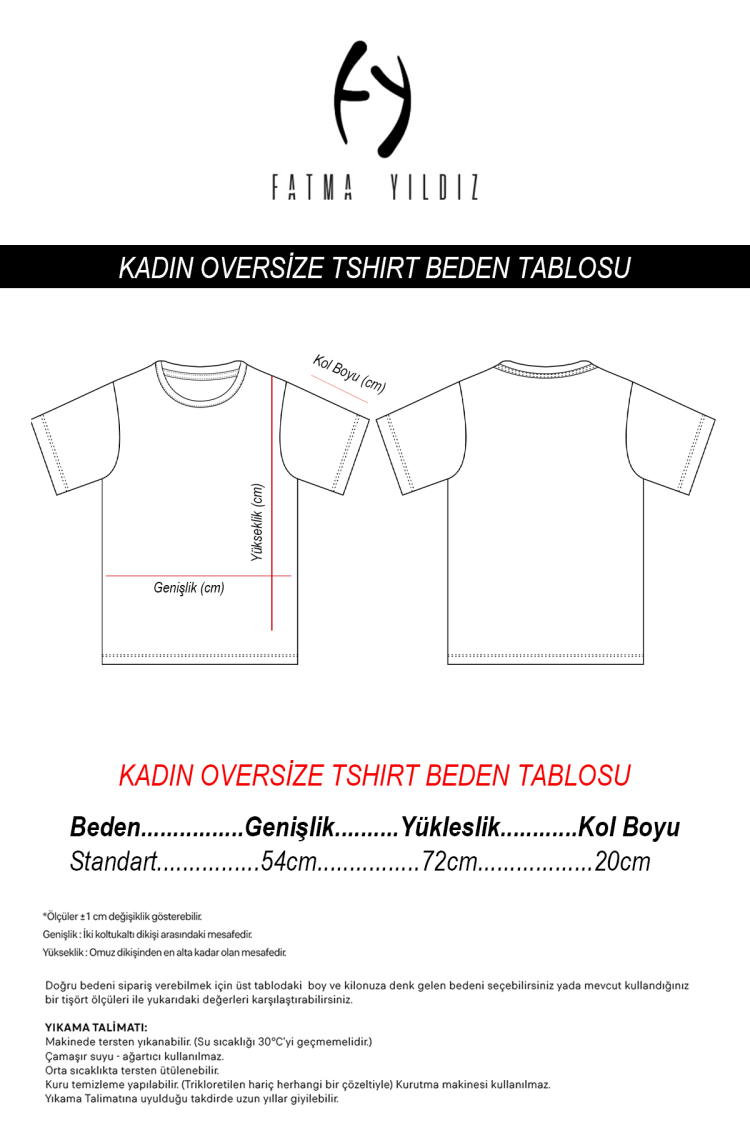 Sarı Lacivert Parmak İzi Beyaz Kadın Oversize Tshirt