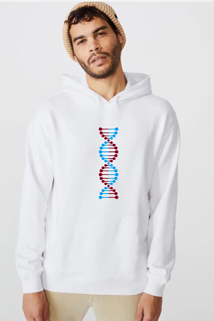 Bordo Mavi Dna Beyaz Erkek 3ip Kapşonlu  Sweatshirt