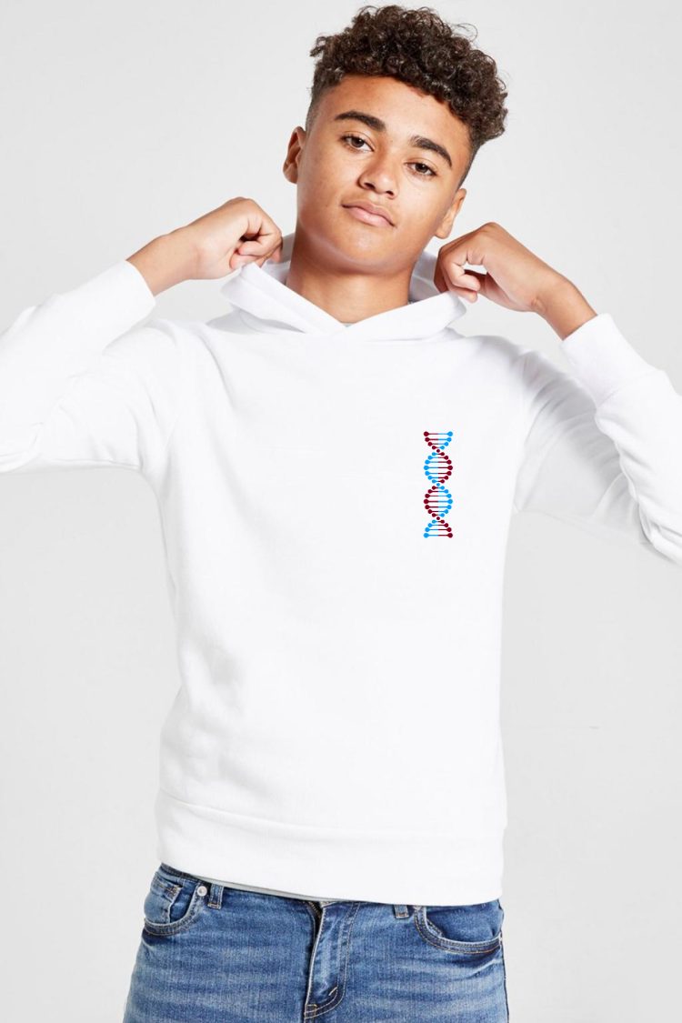 Bordo Mavi Dna Beyaz Çocuk 3ip Kapşonlu  Sweatshirt