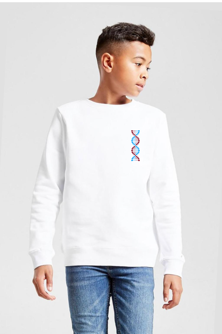 Bordo Mavi Dna Beyaz Çocuk 2ip Sweatshirt