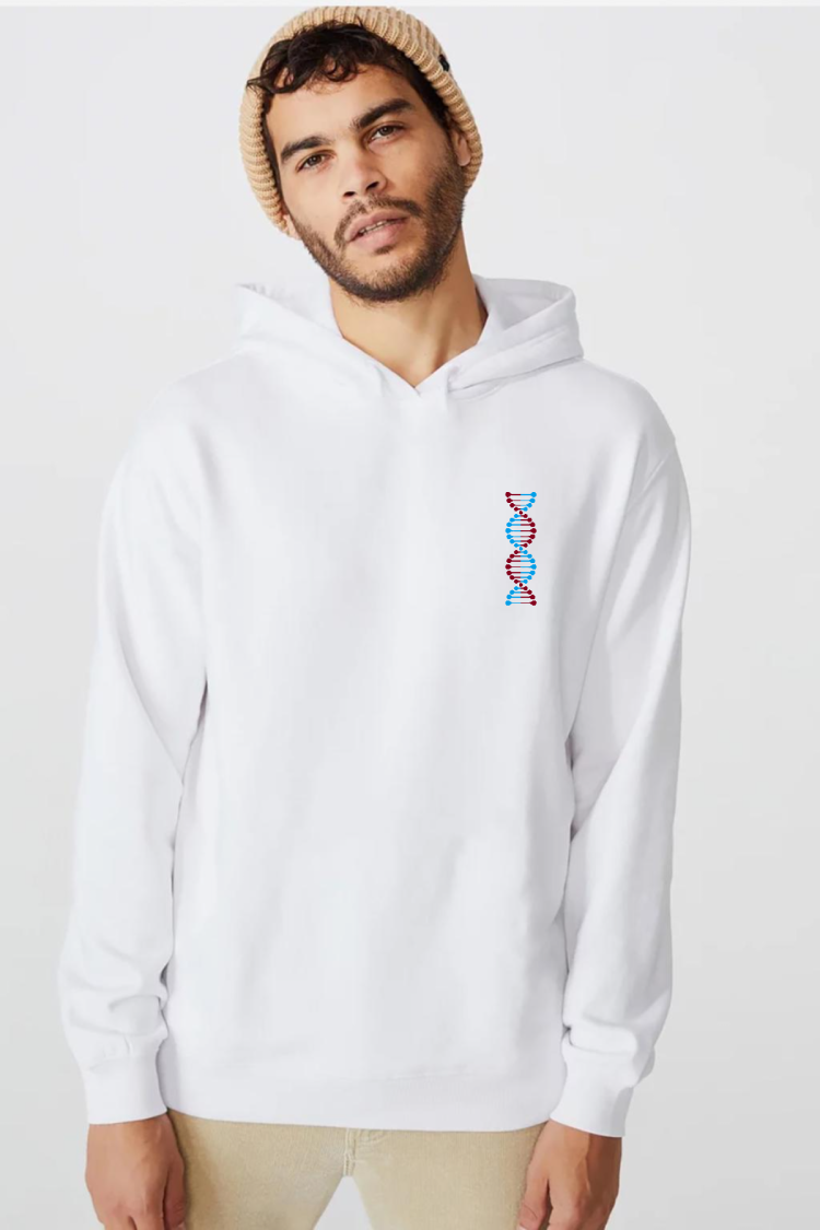 Bordo Mavi Dna Beyaz Erkek 3ip Kapşonlu  Sweatshirt