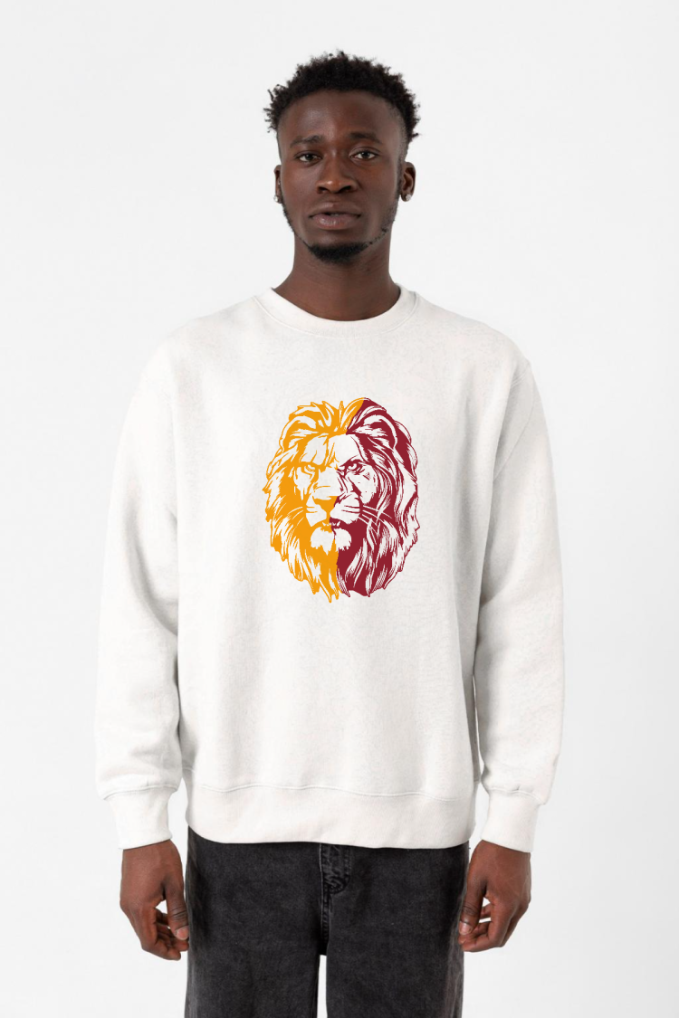 Sarı Kırmızı Aslan Beyaz Erkek 2ip Sweatshirt