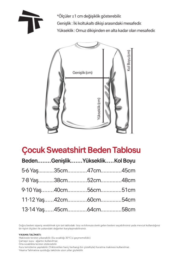 Sarı Kırmızı Parmak İzi Siyah Çocuk 2ip Sweatshirt