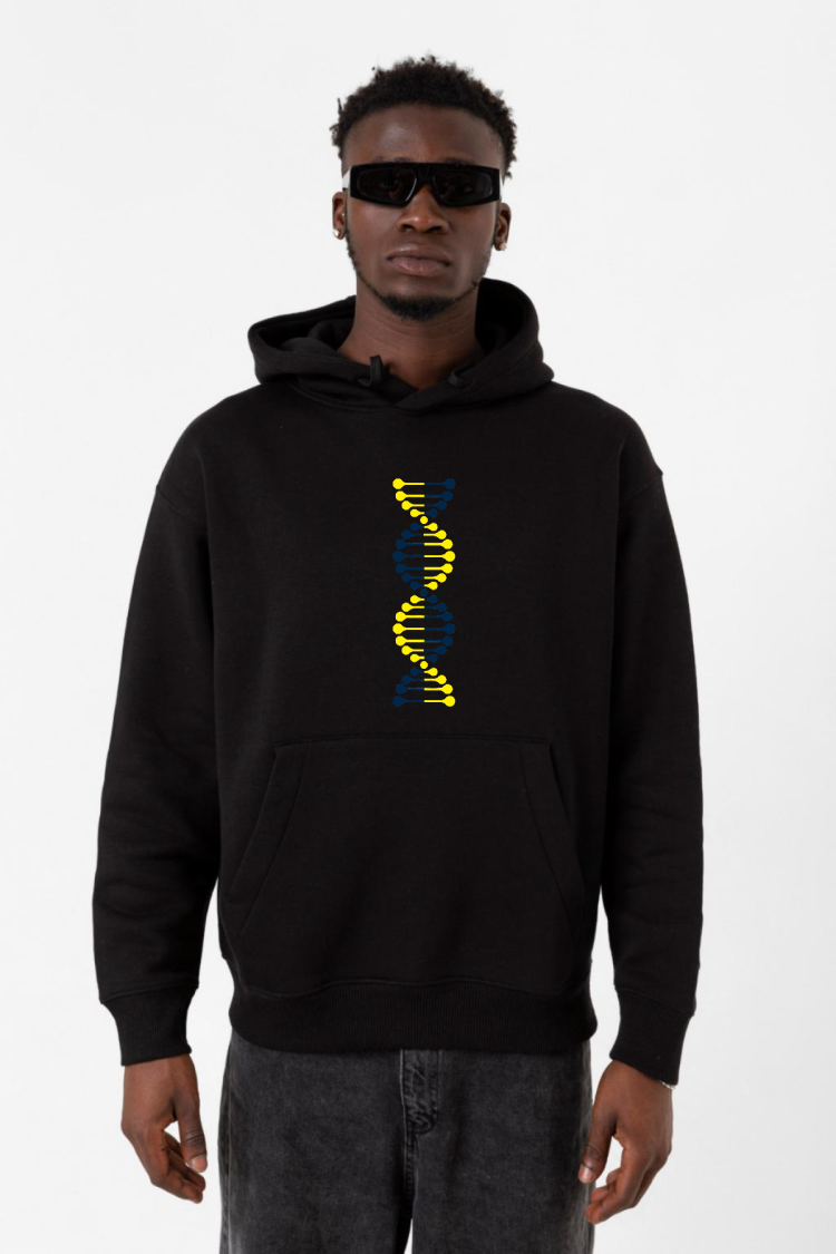 Sarı Lacivert Dna Siyah Erkek 3ip Kapşonlu Sweatshirt