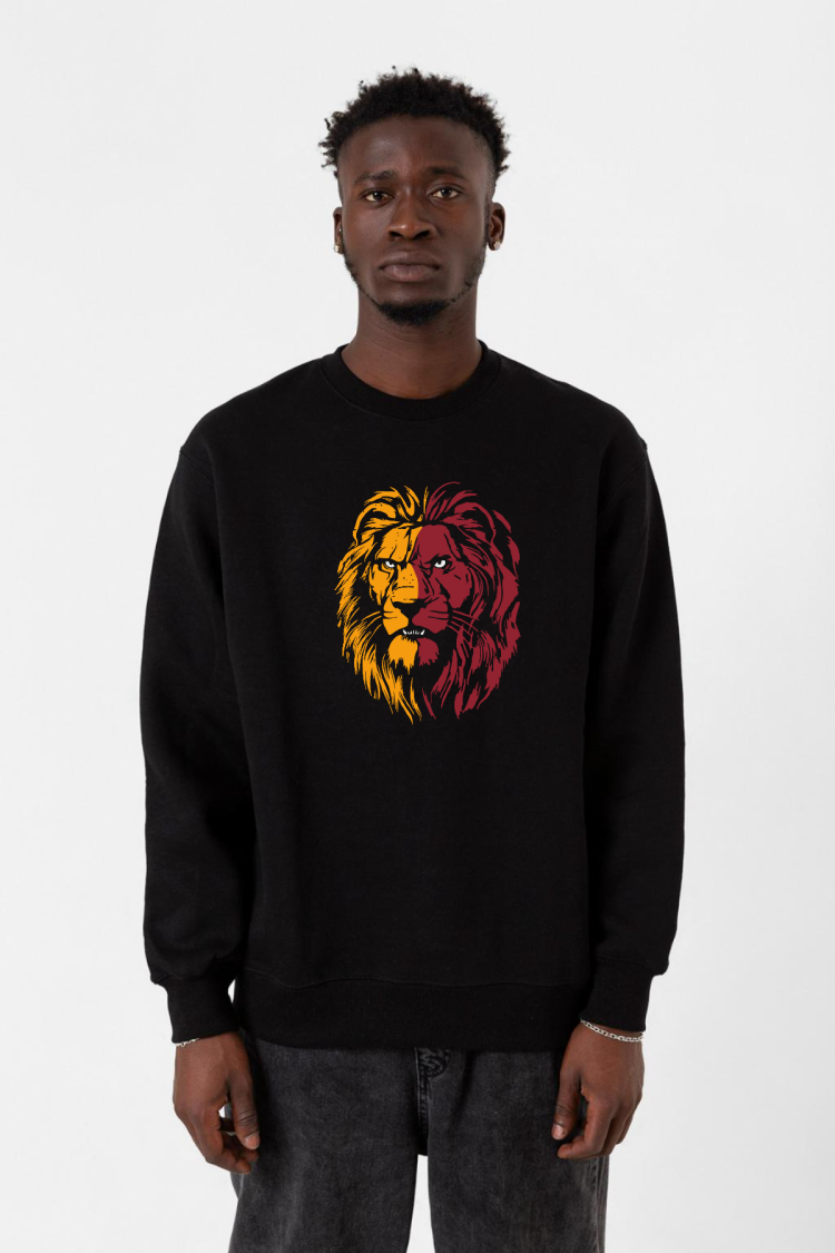 Sarı Kırmızı Aslan Siyah Erkek 2ip Sweatshirt