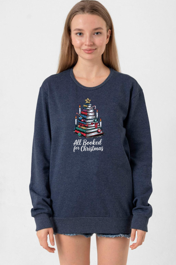 All Booked For Christmas İndigo Kadın 2ip Sweatshirt