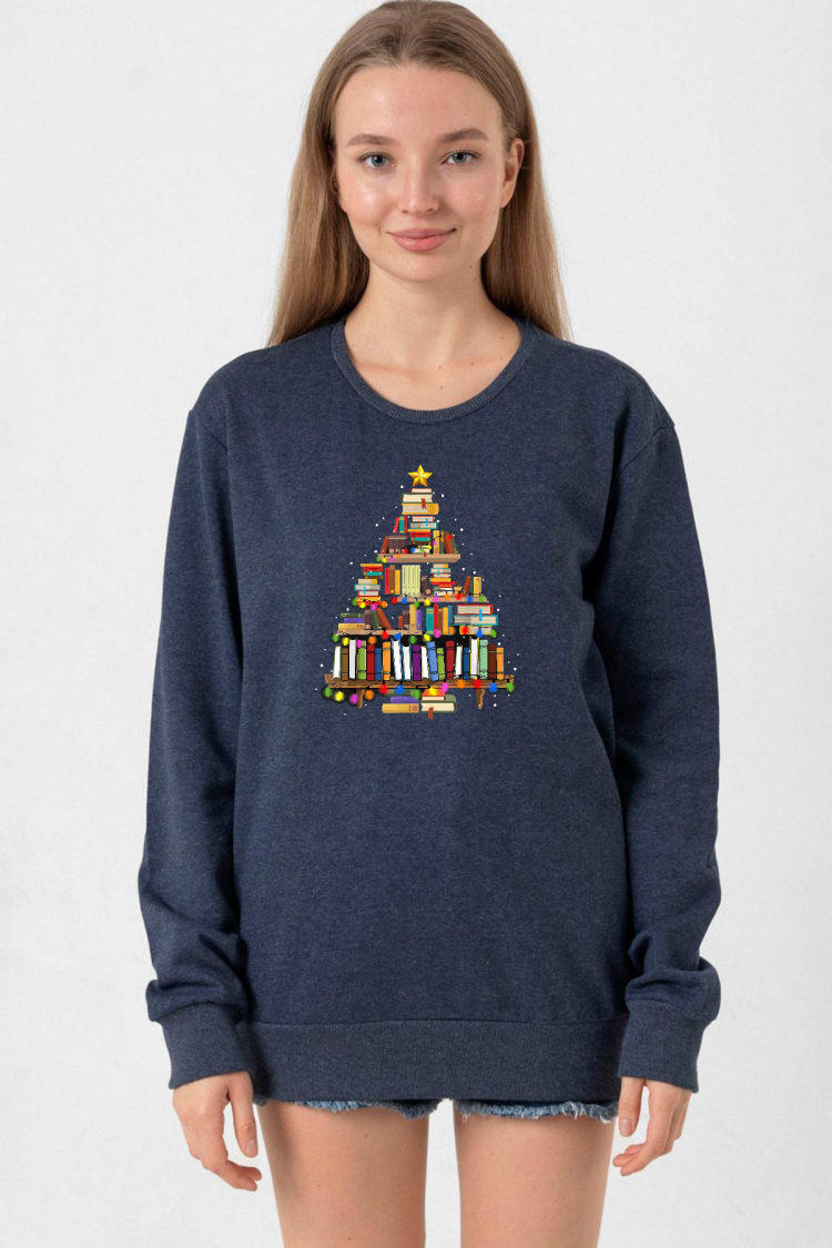 Book Lovers Christmas İndigo Kadın 2ip Sweatshirt