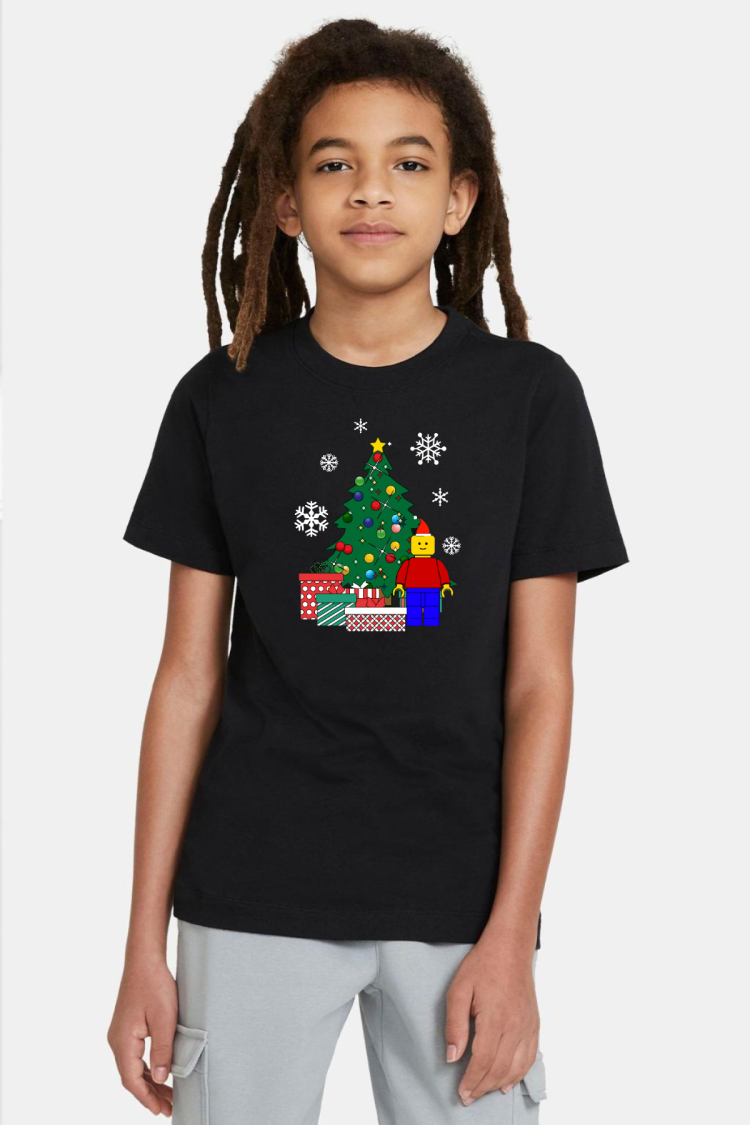 Lego Man Christmas Siyah Çocuk Tshirt