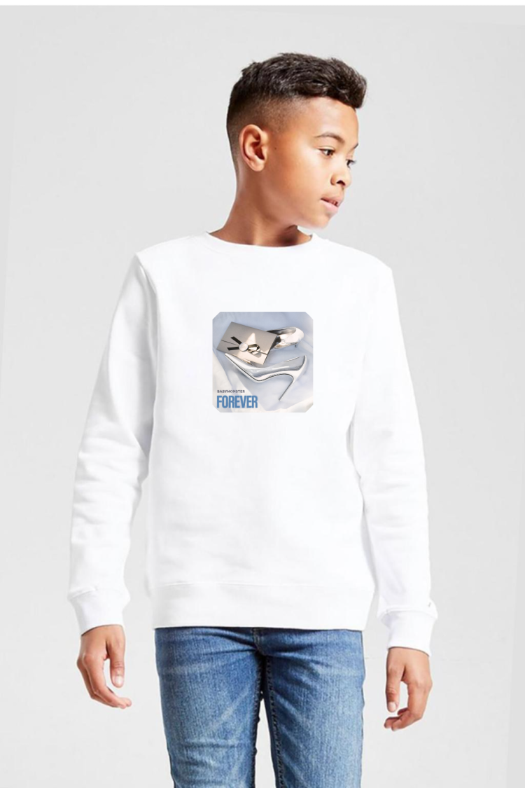 Babymonster Forever Beyaz Çocuk 2ip Sweatshirt