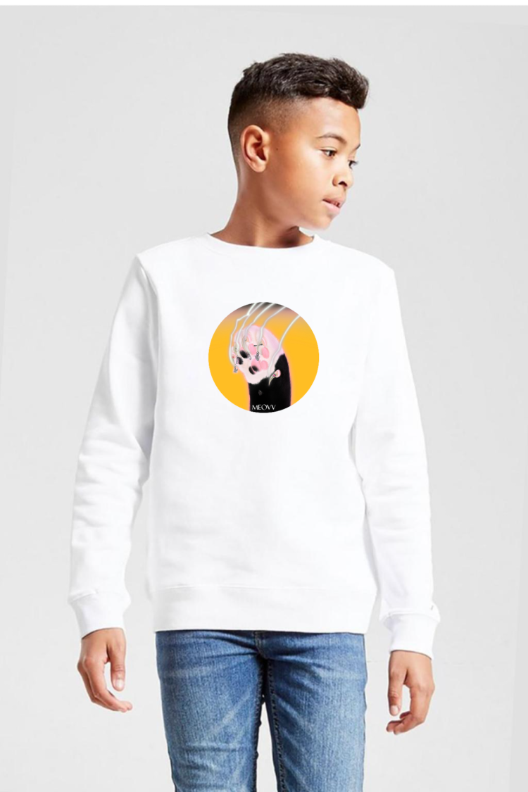 Meovv Meow Beyaz Çocuk 2ip Sweatshirt