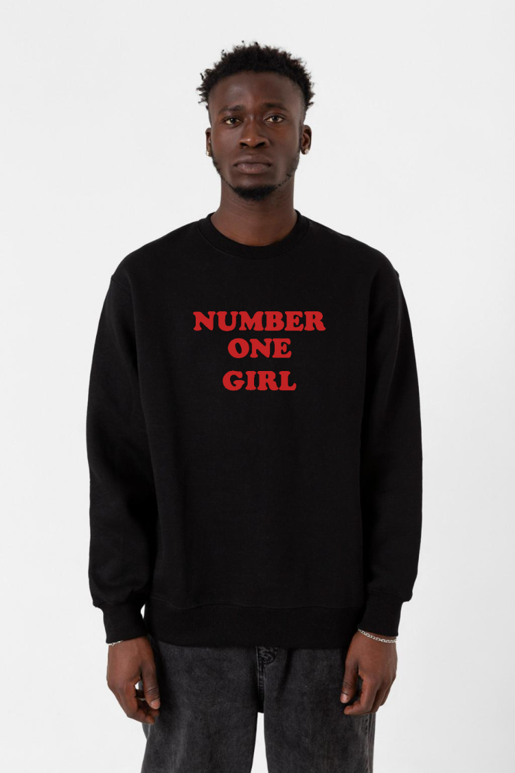 Rose Number One Girl Siyah Erkek 2ip Sweatshirt