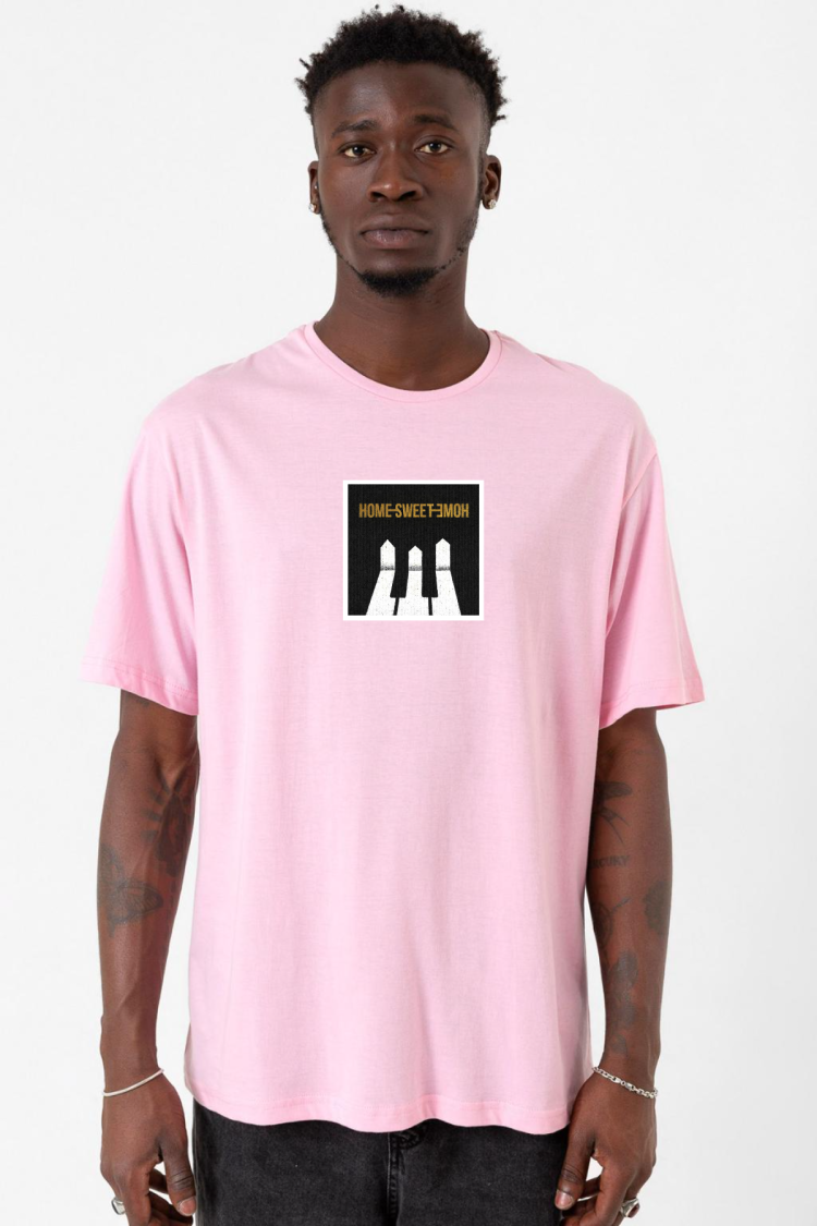 G-Dragon Home Sweet Home Pembe Erkek Oversize Tshirt