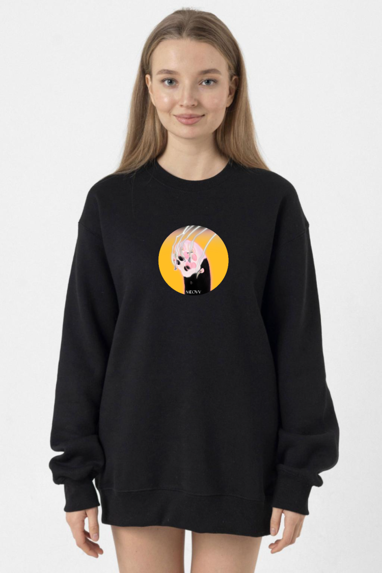 Meovv Meow Siyah Kadın 2ip Sweatshirt